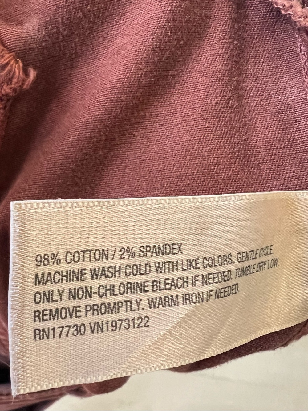 Universal Thread Cropped Chinos in Rust - Picture 4 of 6
